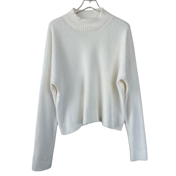 Spiritual Gangster Funnel Neck Ribbed Sweater Size XL Ivory - Picture 1 of 3